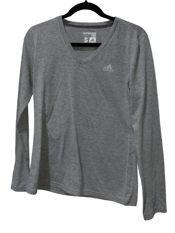 Comfortable Style Athletic Top Long Sleeve Crewneck By Adidas  Size: S