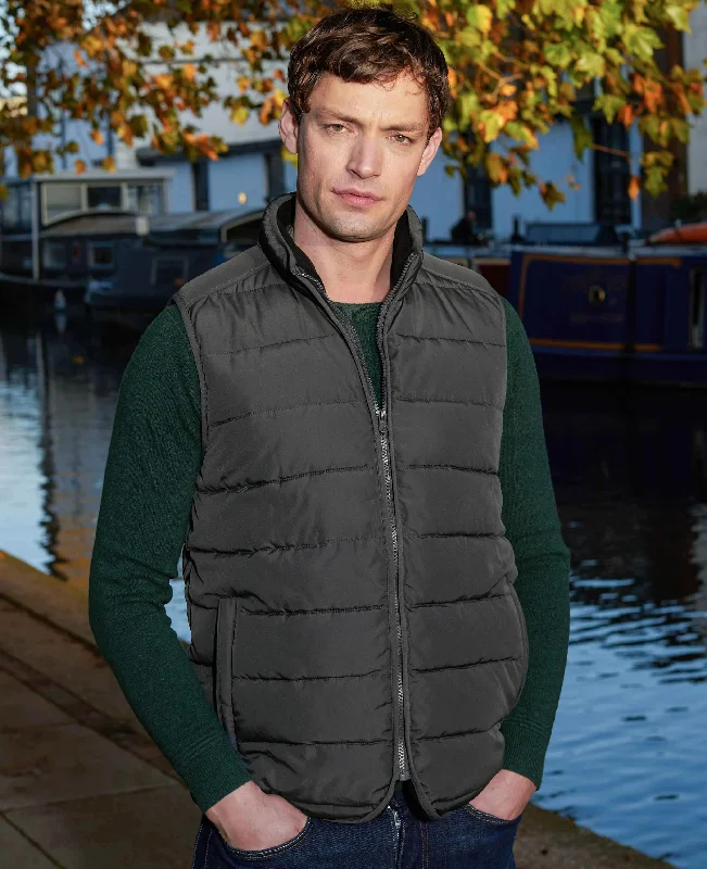 100% Recycled  Dark Grey Quilted Gilet