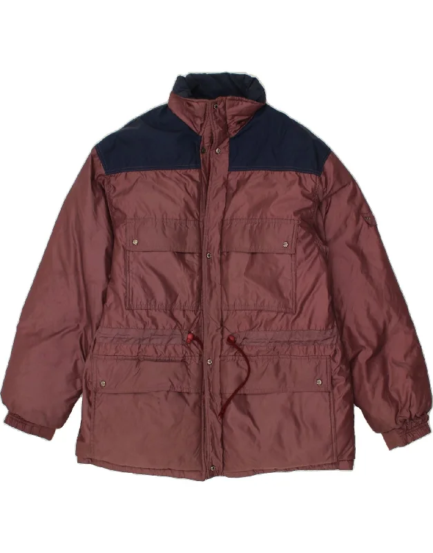 CARRERA Mens Windbreaker Jacket UK 40 Large Burgundy Colourblock Polyamide