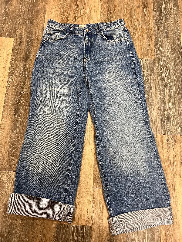 Sporty Wardrobe Jeans Straight By Pilcro In Blue Denim, Size: 14/33
