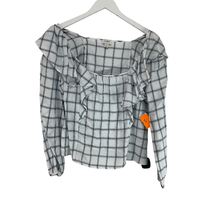 Lounge Wear Top Long Sleeve By J Crew In Blue, Size: M