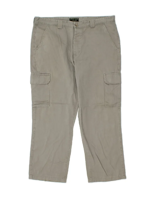 LEE Mens Leisure Straight Cargo Trousers W38 L28 Grey Cotton