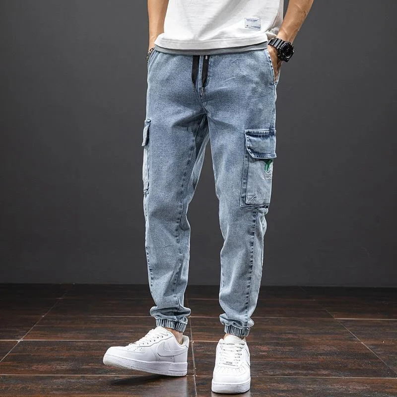 Men's Multi Pocket Baggy Cargo Jeans