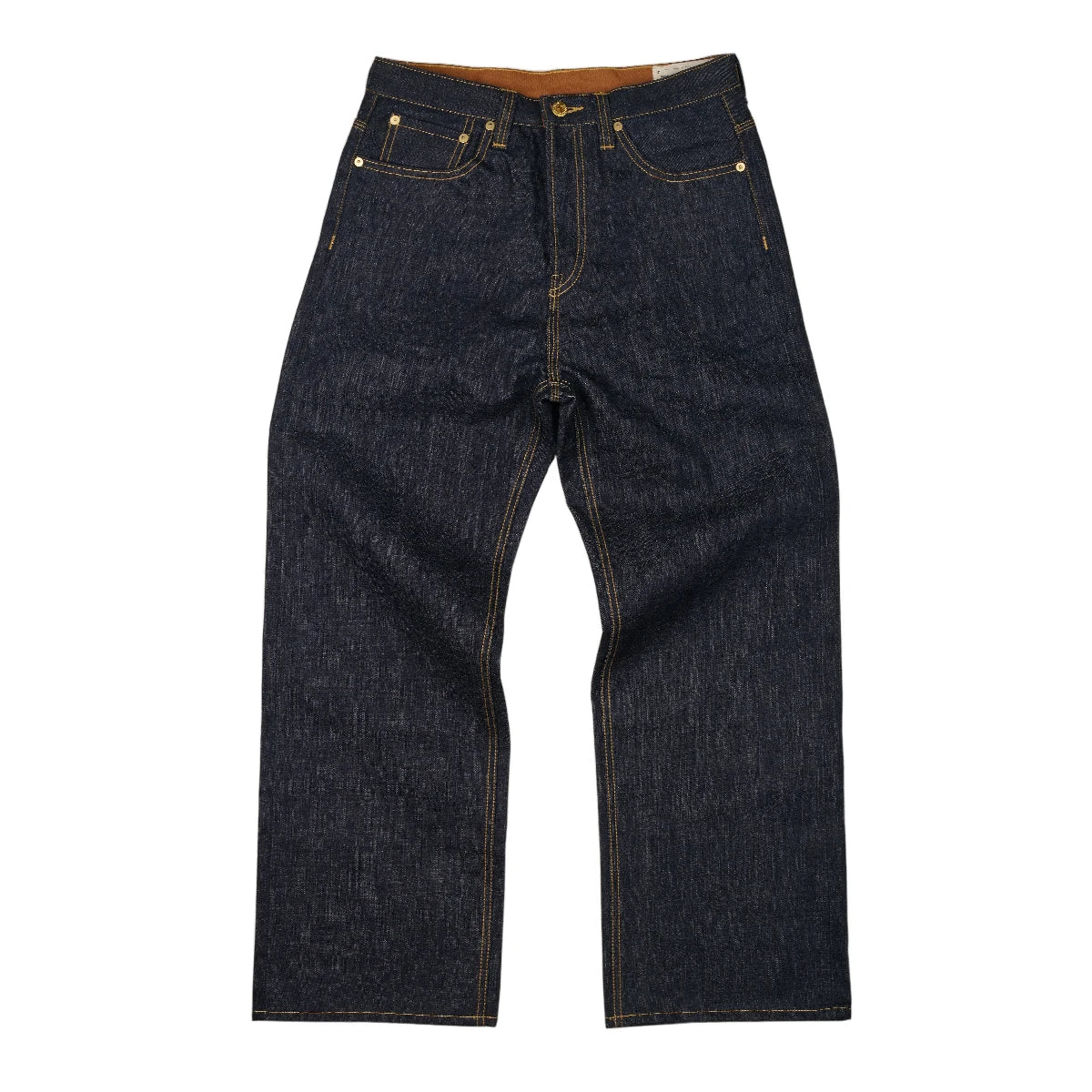 Men's Vintage High Waist Straight Leg Selvedged Denim Jeans