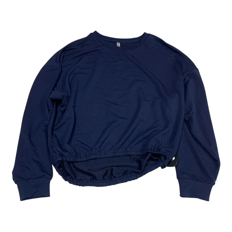 Soft Layers Athletic Top Long Sleeve Crewneck By Fabletics In Navy, Size: Xxs