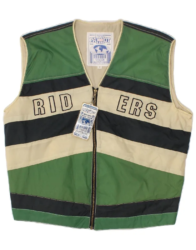 Classic Casual PATRIOT Mens Graphic Gilet UK 38 Medium Green Colourblock