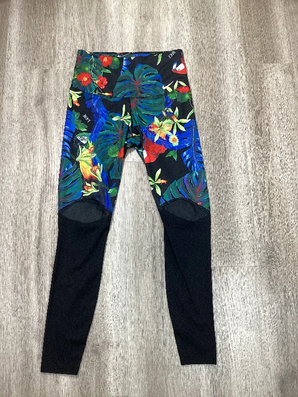 Soft Layers Athletic Leggings By Nike Apparel In Black, Size: M