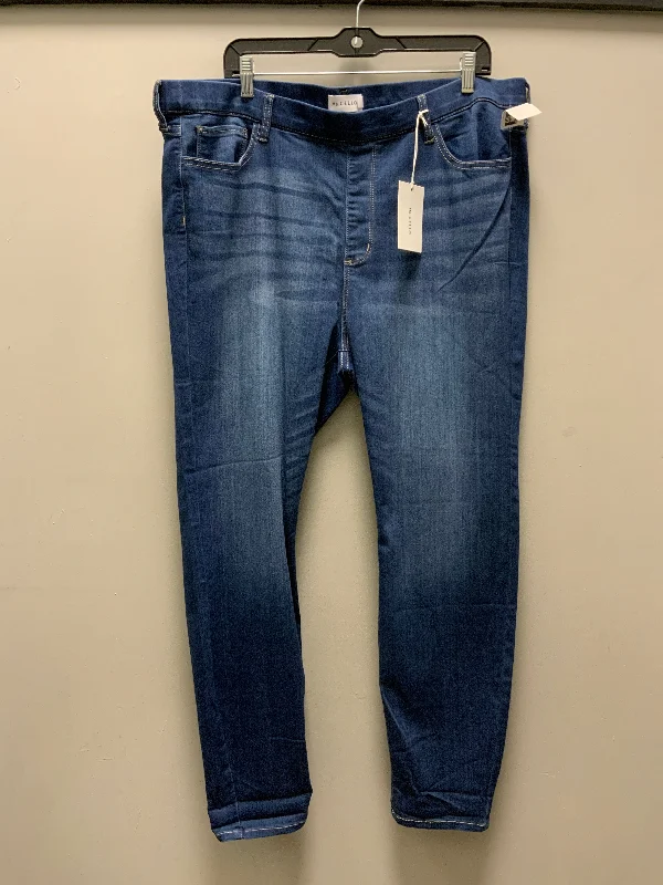 Street Gear Jeans Straight By Ms Cello In Blue Denim, Size: 3x