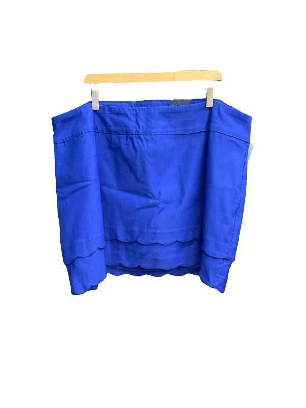 Easygoing Fashion Blue Skort Crown And Ivy, Size 22