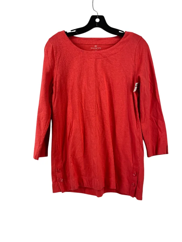 Modern Backpacks Top 3/4 Sleeve By Talbots In Pink, Size: S