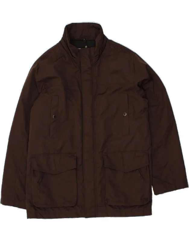 Easy Fashion GEOX Mens Respira Windbreaker Jacket UK 42 XL Brown Polyester