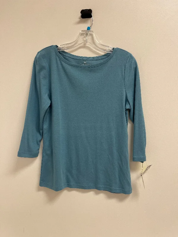 Everyday Essentials Top Long Sleeve By Talbots In Blue, Size: M