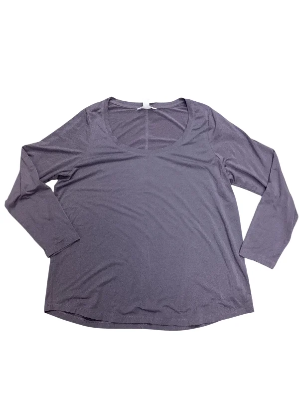 Casual Knitwear Athletic Top Long Sleeve Crewneck By Athleta In Purple, Size: Xl