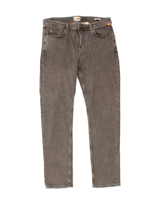 Stylish Looks TIMBERLAND Mens Slim Jeans W34 L32 Grey Cotton