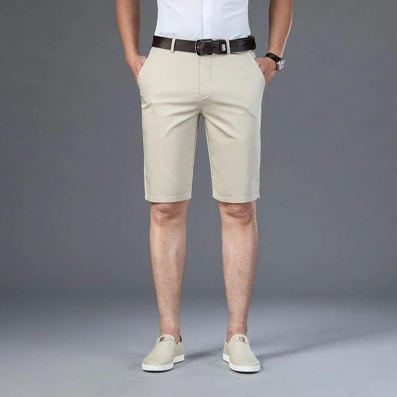 Modern Comfort Men's Casual Elastic Slim Fit Shorts