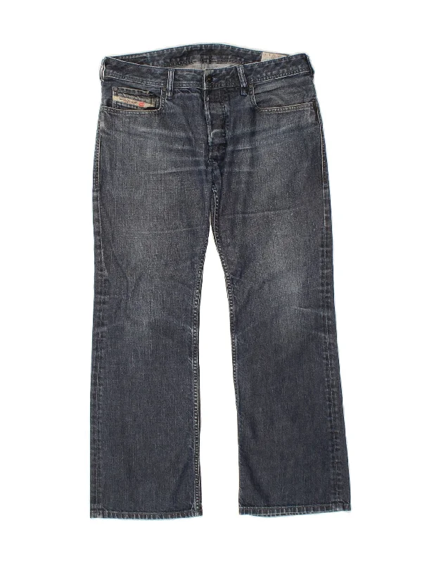 Urban Outfits DIESEL Mens Zatiny Regular Bootcut Jeans W32 L30  Navy Blue Cotton