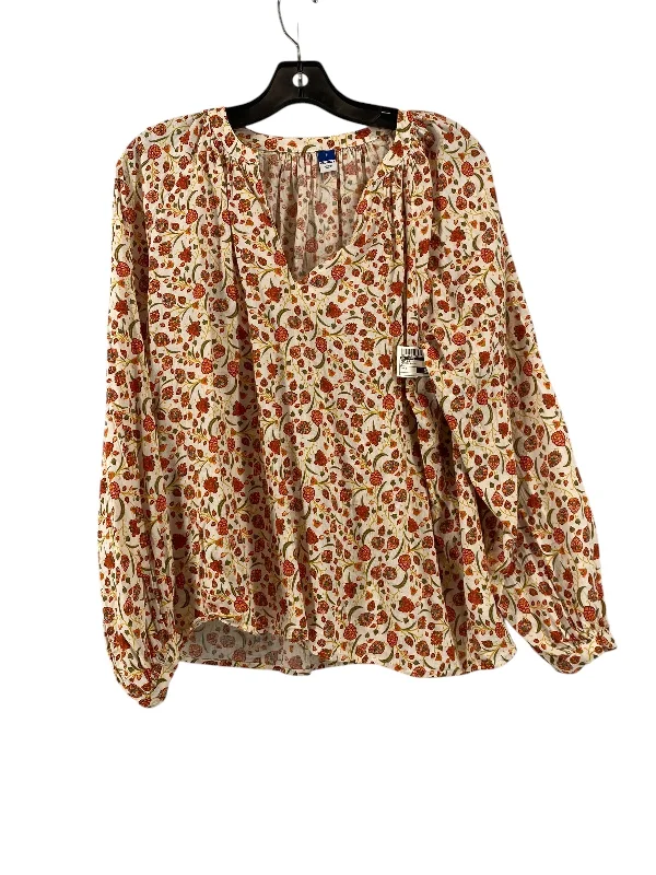 Trendy Apparel Top Long Sleeve By Old Navy In Floral Print, Size: S
