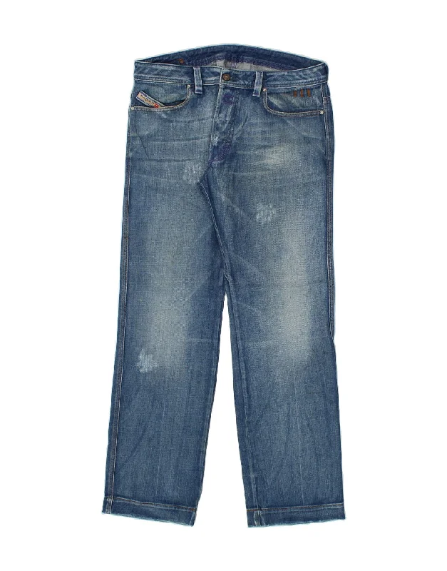Cozy Essentials DIESEL Mens Straight Jeans W34 L33 Navy Blue Cotton