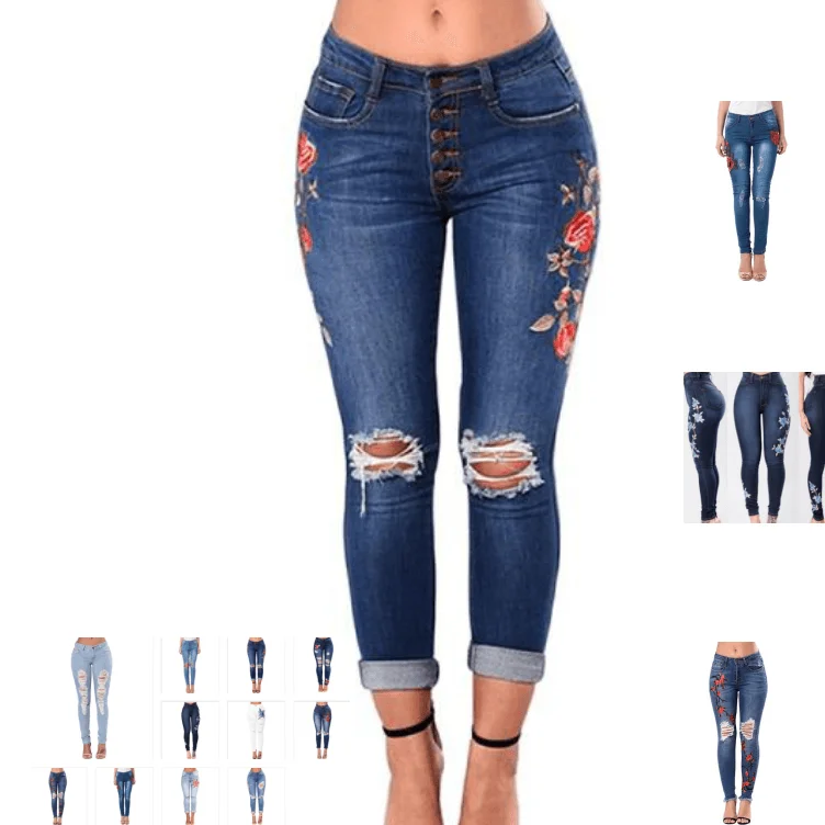 Sporty Wardrobe Women Jeans Pencil Pants Denim Jeans