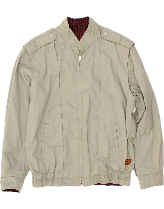 Casual Wear FACIBA Mens Military Bomber Reversible Jacket IT 46 Small Grey Polyester