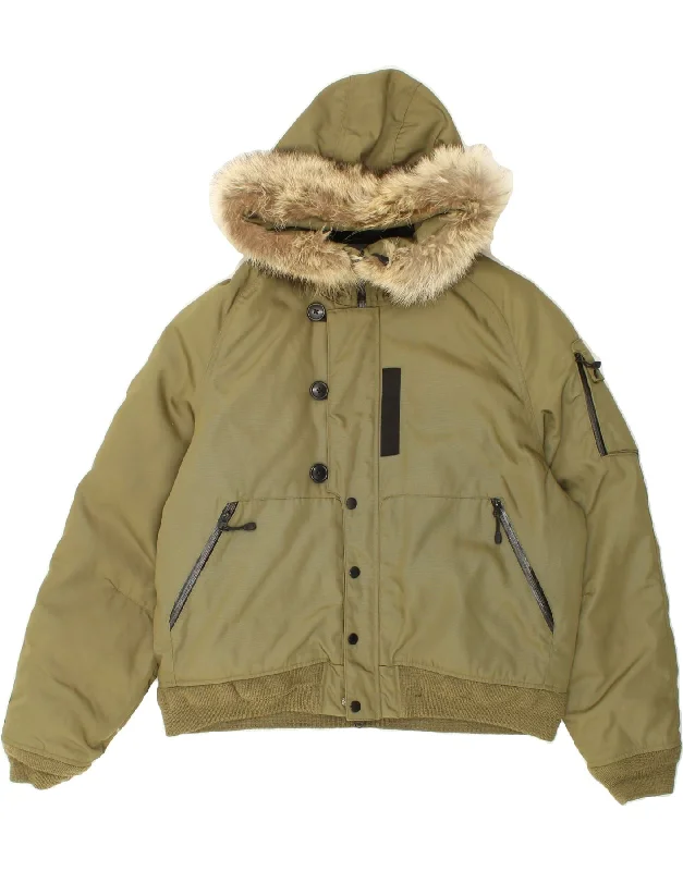Comfortable Outfits POLO RALPH LAUREN Mens Hooded Padded Jacket UK 40 Large Khaki Nylon Comfortable Outfits POLO RALPH LAUREN Mens Hooded Padded Jacket UK 40 Large Khaki Nylon