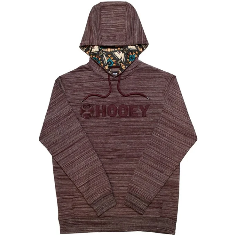 Sporty Chic Hooey Men's Lock-Up Burgundy Hoody