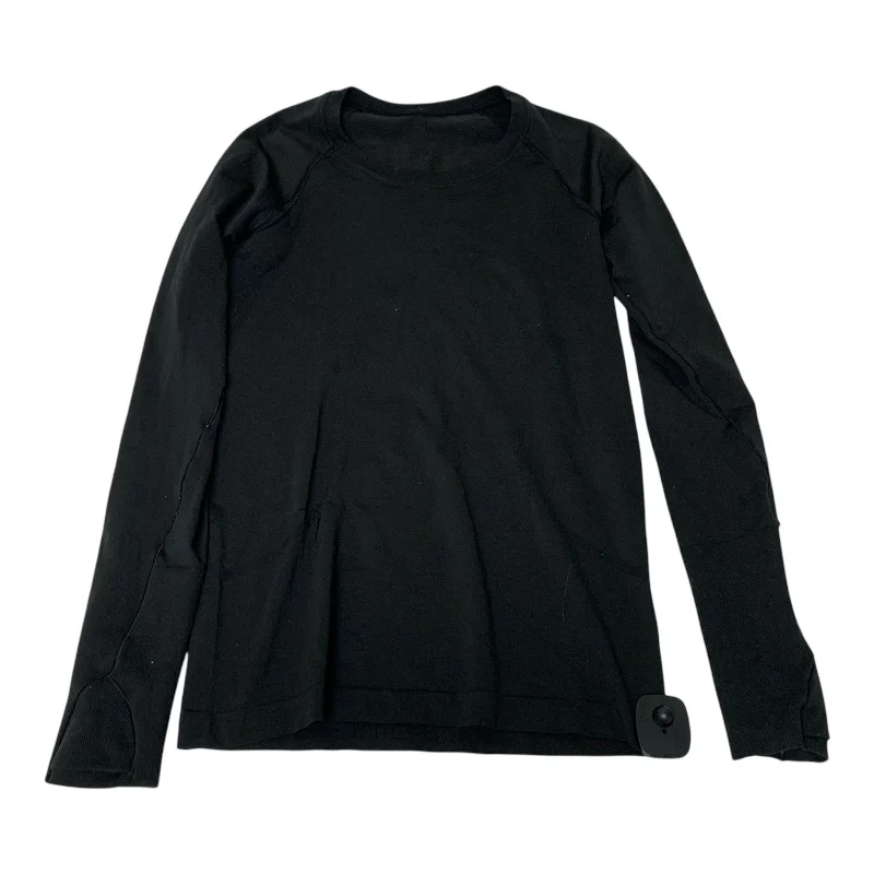 Athletic Top Long Sleeve Crewneck By Lululemon In Black, Size: M