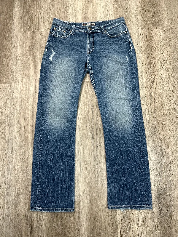 Relaxed Wearables Jeans Boot Cut By Bke In Blue Denim, Size: 8