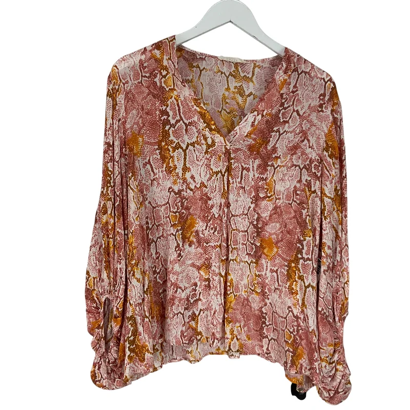 Street Gear Top Long Sleeve By Entro In Orange, Size: L