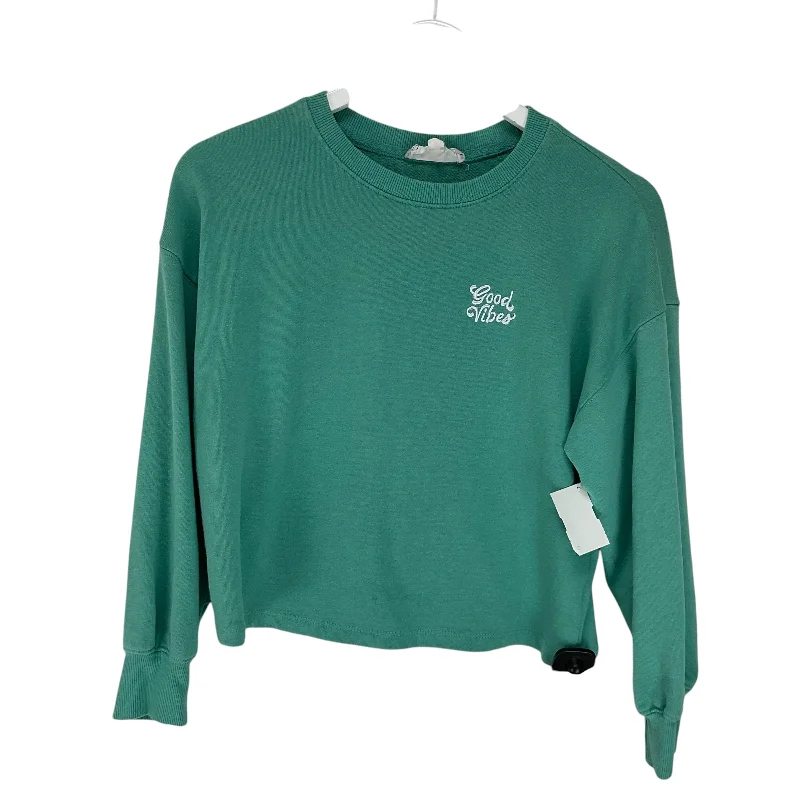 Modern Style Top Long Sleeve Basic By Hippie Rose In Teal, Size: M