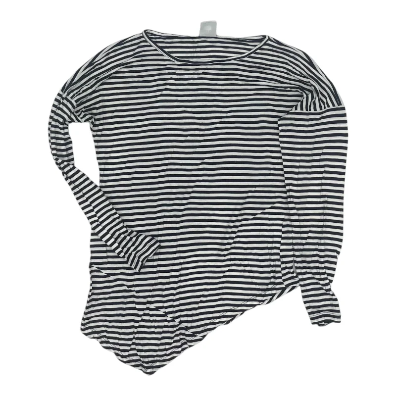 Soft Layers Top Ls By Cabi In Blue & White, Size:Xxs