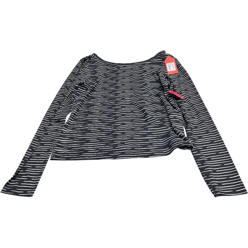 Athletic Top Long Sleeve Crewneck By Oiselle In Black, Size: L