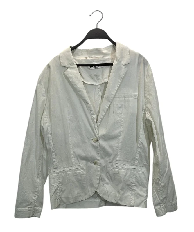 Minimalist Style MM6/Tailored Jkt/OS/Cotton/WHT/03-5794-9931