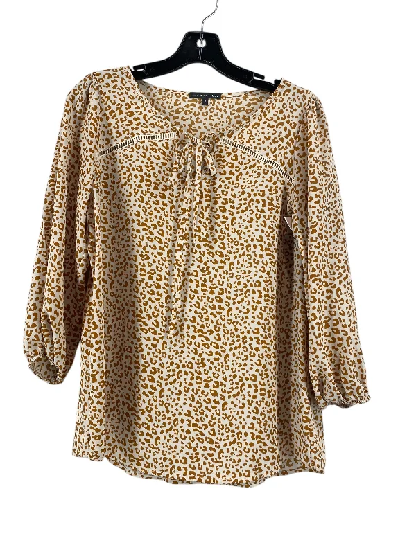 Casual Wear Top 3/4 Sleeve By West Kei In Animal Print, Size: S