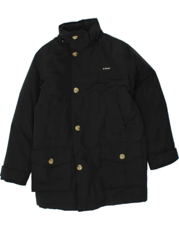 Comfy Apparel LOTTO Mens Windbreaker Coat UK 36/38 Small Black Polyamide