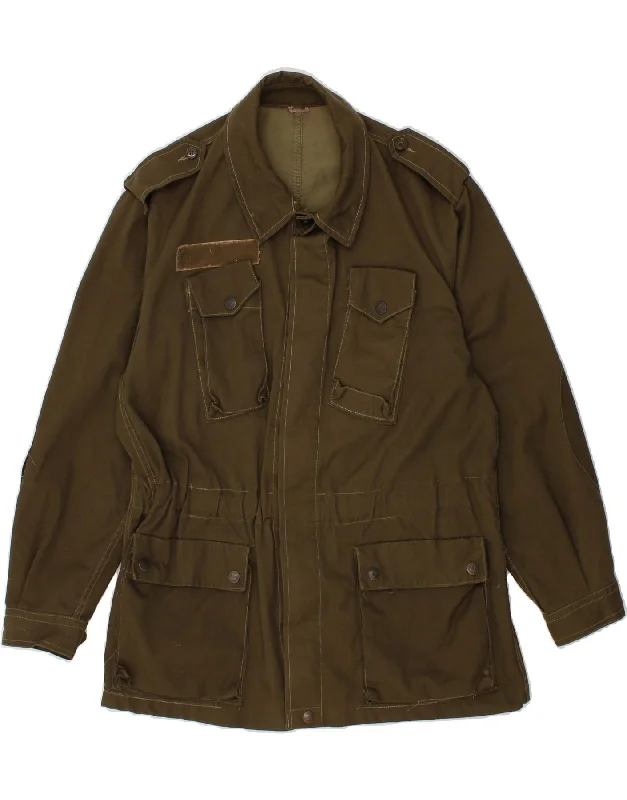 Sporty Trends VINTAGE Mens Military Jacket UK 38 Medium Khaki