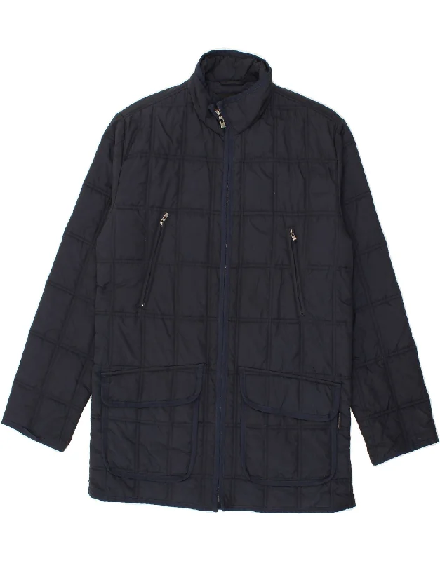 SERGIO TACCHINI Mens Slim Padded Coat UK 42 XL Navy Blue Polyester