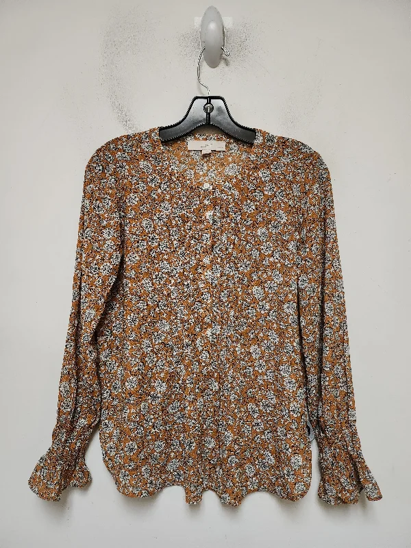 Top Long Sleeve By Loft In Floral Print, Size: Sp