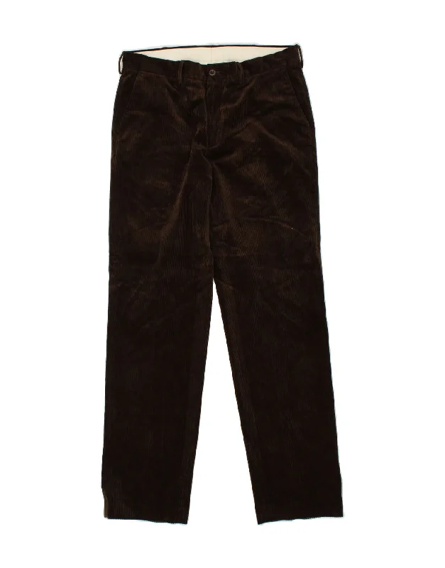 Outdoor Clothing POLO RALPH LAUREN Mens Straight Corduroy Trousers W34 L34  Brown Cotton
