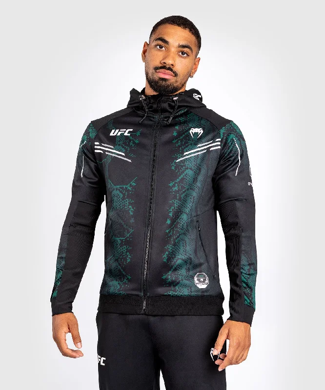 Versatile Outfits UFC Adrenaline by Venum Authentic Fight Night Men’s Walkout Hoodie - Emerald Edition - Green/Black