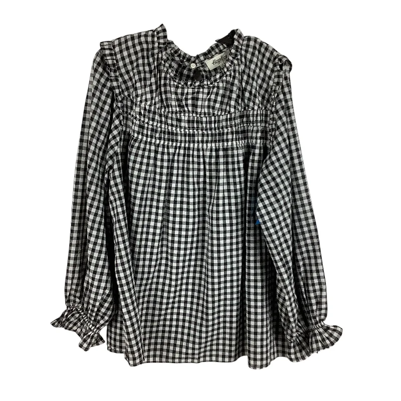 Top Long Sleeve By Haptics In Plaid Pattern, Size: 3x