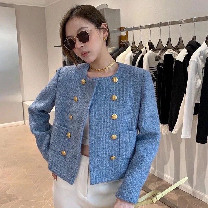 Casual Comfort Short Tweed Jackets Coat
