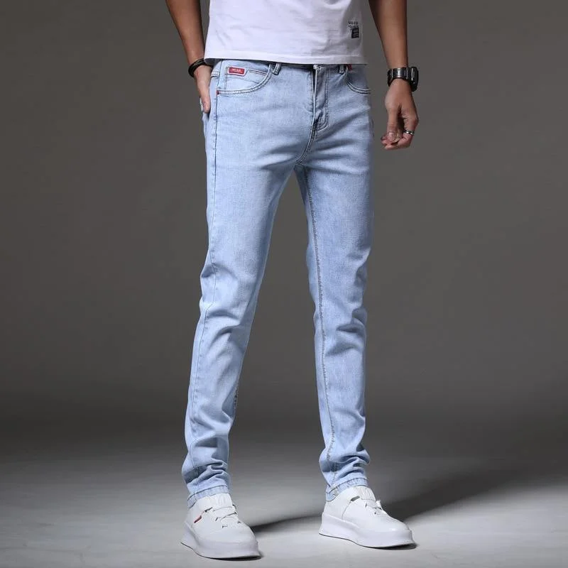 Laid-Back Wear Vintage Style Men's Slim Fit Jeans