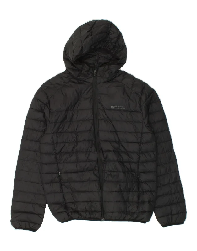 Casual Chic MOUNTAIN WAREHOUSE Mens Hooded Padded Jacket UK 40 Large Black Nylon