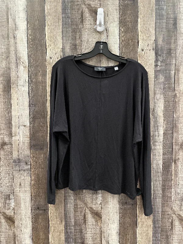 Stylish Apparel Top Long Sleeve By Tahari By Arthur Levine In Black, Size: L