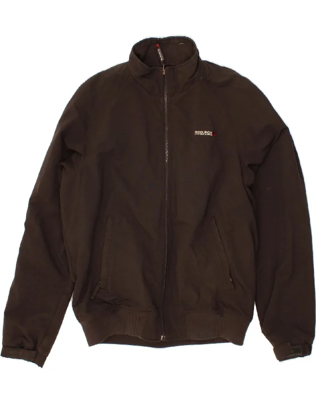 Laid-Back Style WOOLRICH Mens Bomber Windbreaker Jacket UK 42 XL Brown Polyester