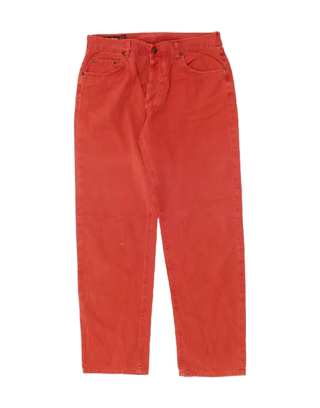 Urban Outfits MARLBORO CLASSICS Mens Straight Jeans W36 L34 Red Cotton