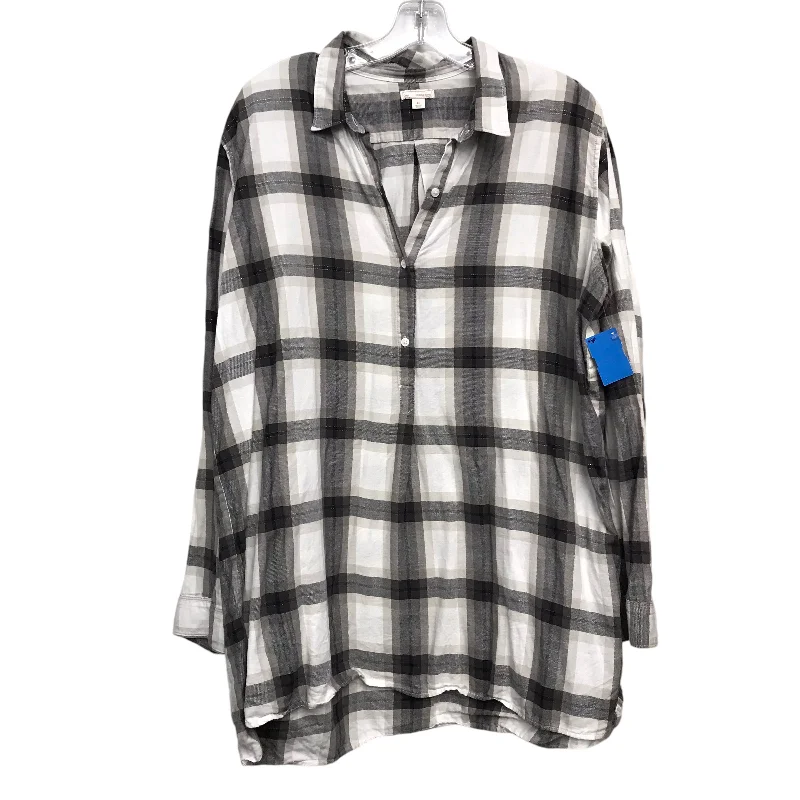 Lightweight Gear Top Ls By Gap In Plaid Pattern, Size:Xl