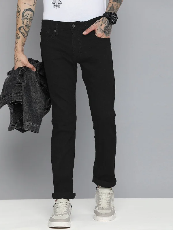 Cozy Fit Men's 65504 Black Skinny Fit Jeans