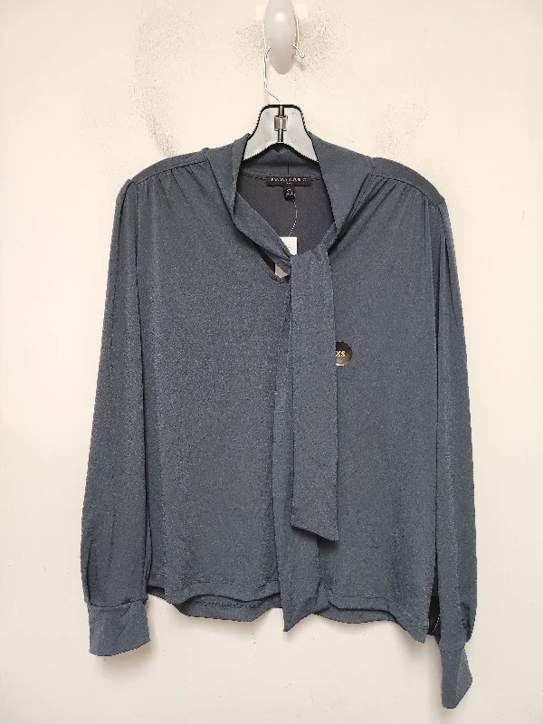 Relaxed Looks Top Long Sleeve By Banana Republic In Blue, Size: Xs